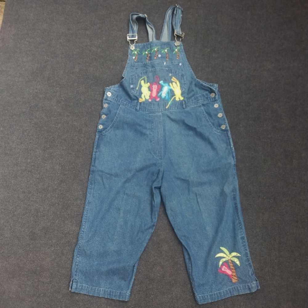 Vintage Monkey Denim Bib Overalls - Picture 2 of 8